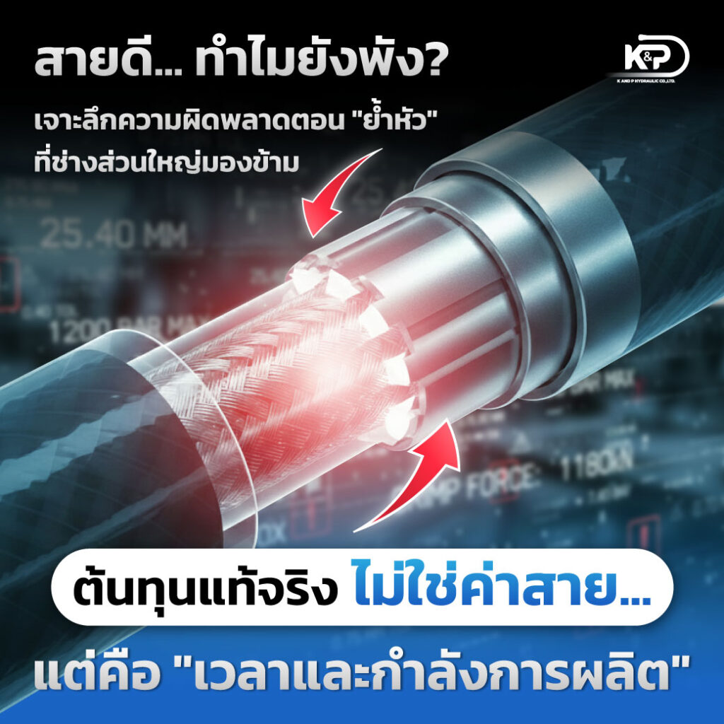 สายดี... ทำไมยังพัง? เจาะลึกความผิดพลาดตอน "ย้ำหัว" ที่ช่างส่วนใหญ่มองข้าม ต้นทุนแท้จริงไม่ใช่ค่าสาย... แต่คือ "เวลาและกำลังการผลิต"