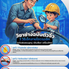 วิชาช่างฉบับตัวจิ๋ว: 3 วิธีเช็กสายไฮดรอลิค (ฉบับพ่อสอนลูกดู 'เส้นเลือด' เครื่องจักร)